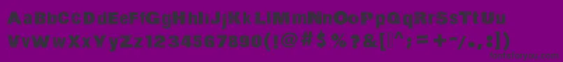 フォントActionOfTheTime – 紫の背景に黒い文字