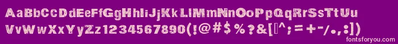 ActionOfTheTime Font – Pink Fonts on Purple Background