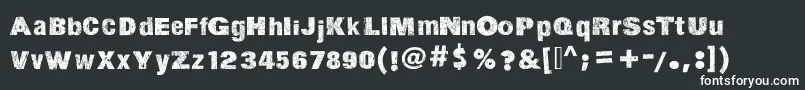 Шрифт ActionOfTheTime – белые шрифты на чёрном фоне