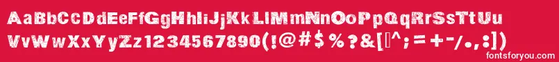 フォントActionOfTheTime – 赤い背景に白い文字