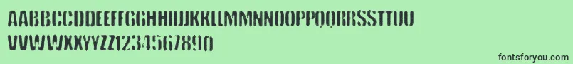 VtksKeystorm Font – Black Fonts on Green Background
