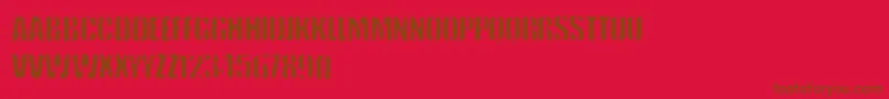 VtksKeystorm Font – Brown Fonts on Red Background