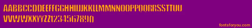 Czcionka VtksKeystorm – pomarańczowe czcionki na fioletowym tle