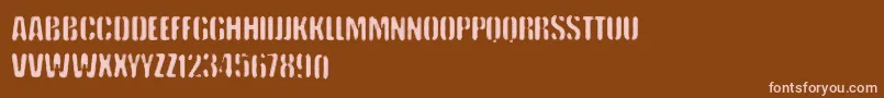 VtksKeystorm Font – Pink Fonts on Brown Background