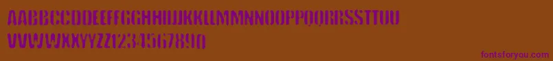 VtksKeystorm Font – Purple Fonts on Brown Background