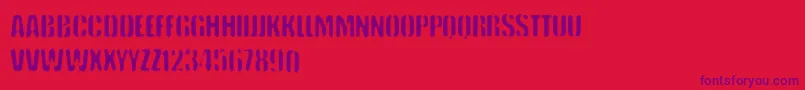 VtksKeystorm Font – Purple Fonts on Red Background