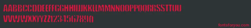 VtksKeystorm Font – Red Fonts on Black Background