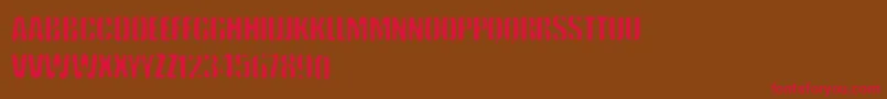 VtksKeystorm Font – Red Fonts on Brown Background