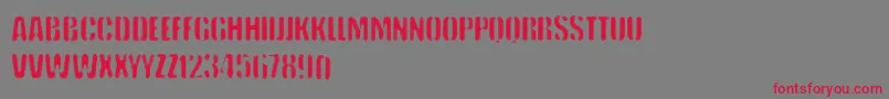 VtksKeystorm Font – Red Fonts on Gray Background