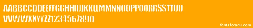 VtksKeystorm Font – White Fonts on Orange Background