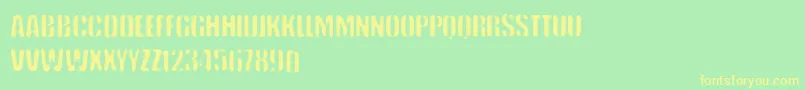 VtksKeystorm Font – Yellow Fonts on Green Background