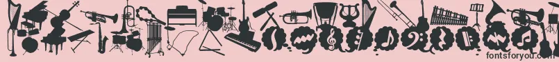 フォントWcMusicaBta – ピンクの背景に黒い文字