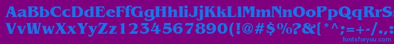 AgBenguiatCyrBoldBold-fontti – siniset fontit violetilla taustalla