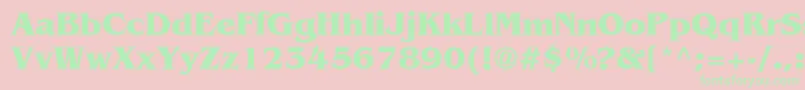 AgBenguiatCyrBoldBold Font – Green Fonts on Pink Background