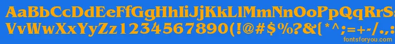 AgBenguiatCyrBoldBold Font – Orange Fonts on Blue Background