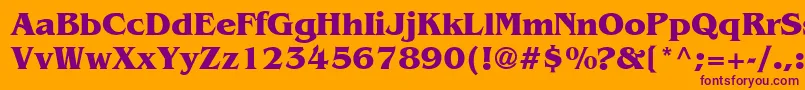 AgBenguiatCyrBoldBold Font – Purple Fonts on Orange Background