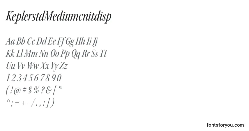 Fuente KeplerstdMediumcnitdisp - alfabeto, números, caracteres especiales