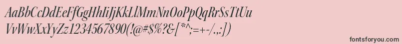 KeplerstdMediumcnitdisp-fontti – mustat fontit vaaleanpunaisella taustalla