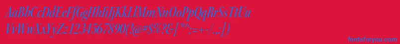 Шрифт KeplerstdMediumcnitdisp – синие шрифты на красном фоне