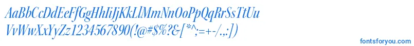 KeplerstdMediumcnitdisp-fontti – siniset fontit valkoisella taustalla