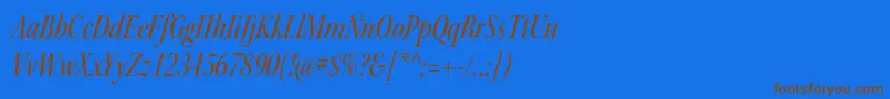 Czcionka KeplerstdMediumcnitdisp – brązowe czcionki na niebieskim tle