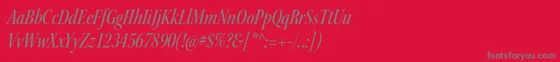 KeplerstdMediumcnitdisp Font – Gray Fonts on Red Background