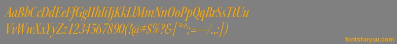 KeplerstdMediumcnitdisp-Schriftart – Orangefarbene Schriften auf grauem Hintergrund
