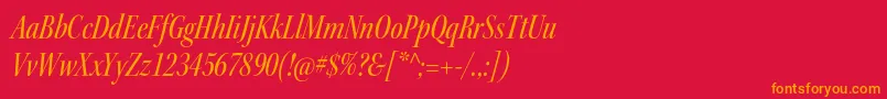 Шрифт KeplerstdMediumcnitdisp – оранжевые шрифты на красном фоне