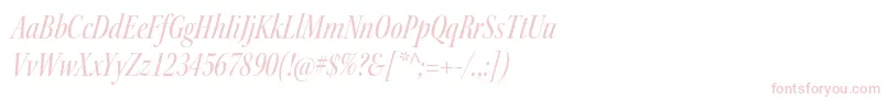 KeplerstdMediumcnitdisp-fontti – vaaleanpunaiset fontit valkoisella taustalla