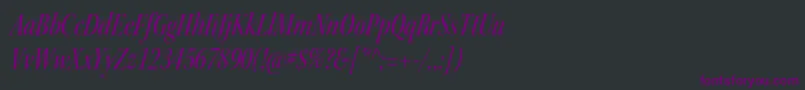 フォントKeplerstdMediumcnitdisp – 黒い背景に紫のフォント