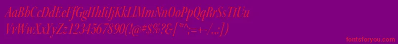 KeplerstdMediumcnitdisp Font – Red Fonts on Purple Background