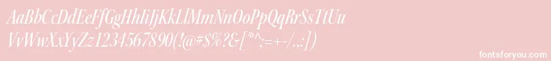 KeplerstdMediumcnitdisp-Schriftart – Weiße Schriften auf rosa Hintergrund