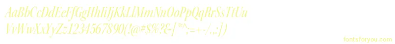 KeplerstdMediumcnitdisp-fontti – keltaiset fontit valkoisella taustalla