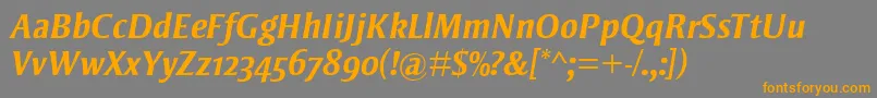 StrayhornMtOsfBoldItalic Font – Orange Fonts on Gray Background