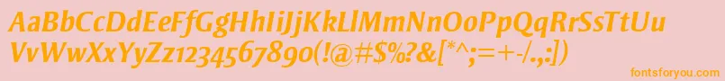 StrayhornMtOsfBoldItalic Font – Orange Fonts on Pink Background