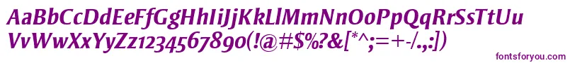 StrayhornMtOsfBoldItalic Font – Purple Fonts on White Background