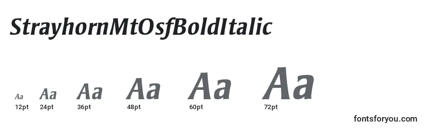 StrayhornMtOsfBoldItalic Font Sizes