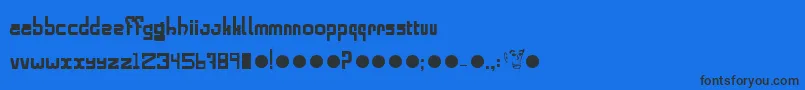 Alphabold-Schriftart – Schwarze Schriften auf blauem Hintergrund