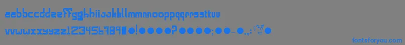 Шрифт Alphabold – синие шрифты на сером фоне