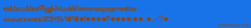 Alphabold Font – Brown Fonts on Blue Background
