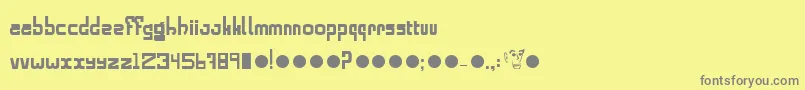 Alphabold Font – Gray Fonts on Yellow Background