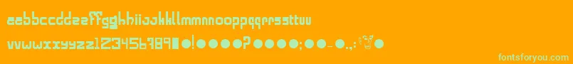 Alphabold Font – Green Fonts on Orange Background