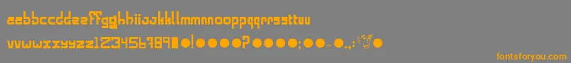 フォントAlphabold – オレンジの文字は灰色の背景にあります。