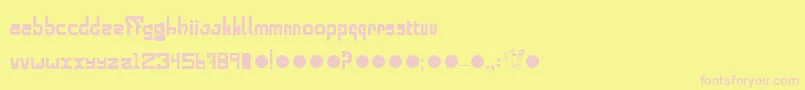 Alphabold Font – Pink Fonts on Yellow Background