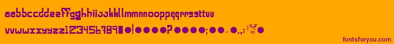 Alphabold Font – Purple Fonts on Orange Background