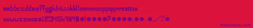 Шрифт Alphabold – фиолетовые шрифты на красном фоне