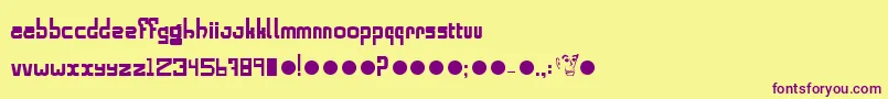 Alphabold Font – Purple Fonts on Yellow Background