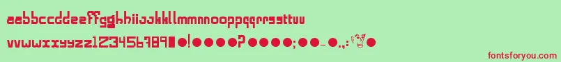 Alphabold Font – Red Fonts on Green Background