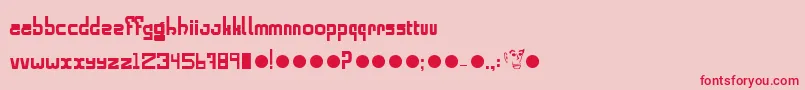 Alphabold Font – Red Fonts on Pink Background
