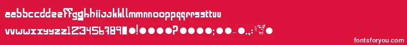 Alphabold Font – White Fonts on Red Background
